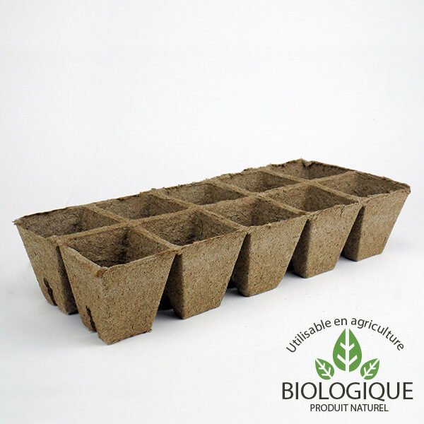 Pots jardinage Biodégradables et BIO strips 10 pots