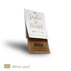 Sachet personnalisé mariage Warm Sand