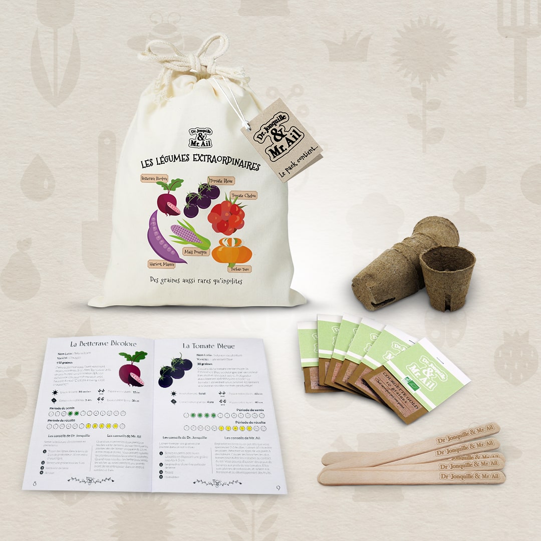 Légumes anciens ( bio) - Kit cadeau de graines, Kit de semences