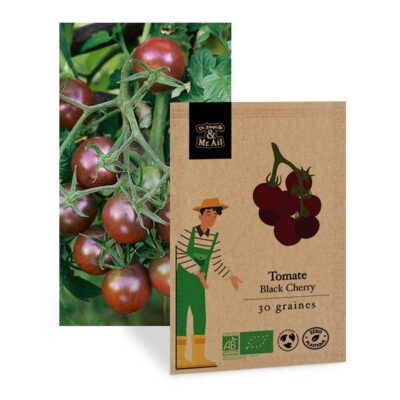 Graines bio Tomate Black Cherry BIO et reproductible - Dr. Jonquille & Mr. Ail