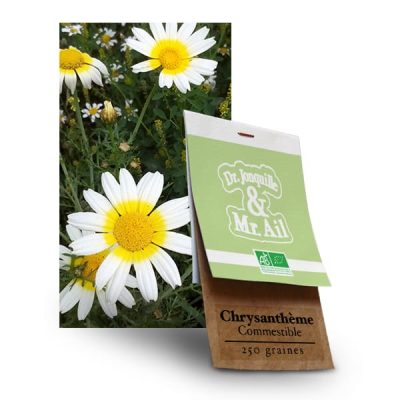 Graines bio Chrysanthème Comestible - Dr. Jonquille & Mr. Ail
