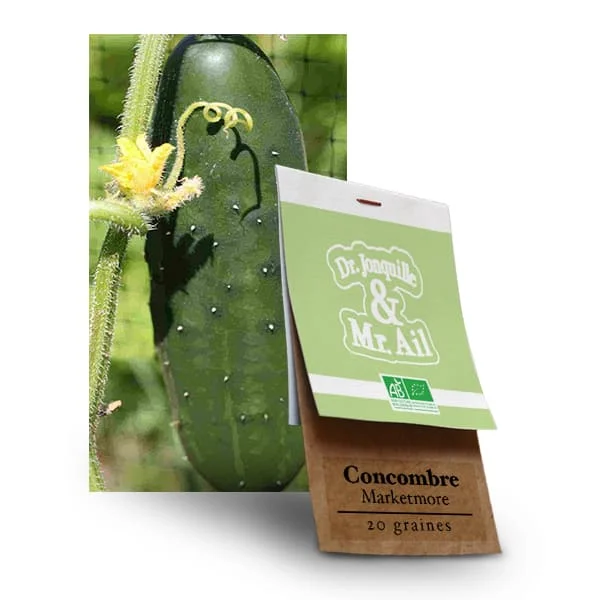 Graines Bio Concombre Marketmore - Dr. Jonquille & Mr. Ail