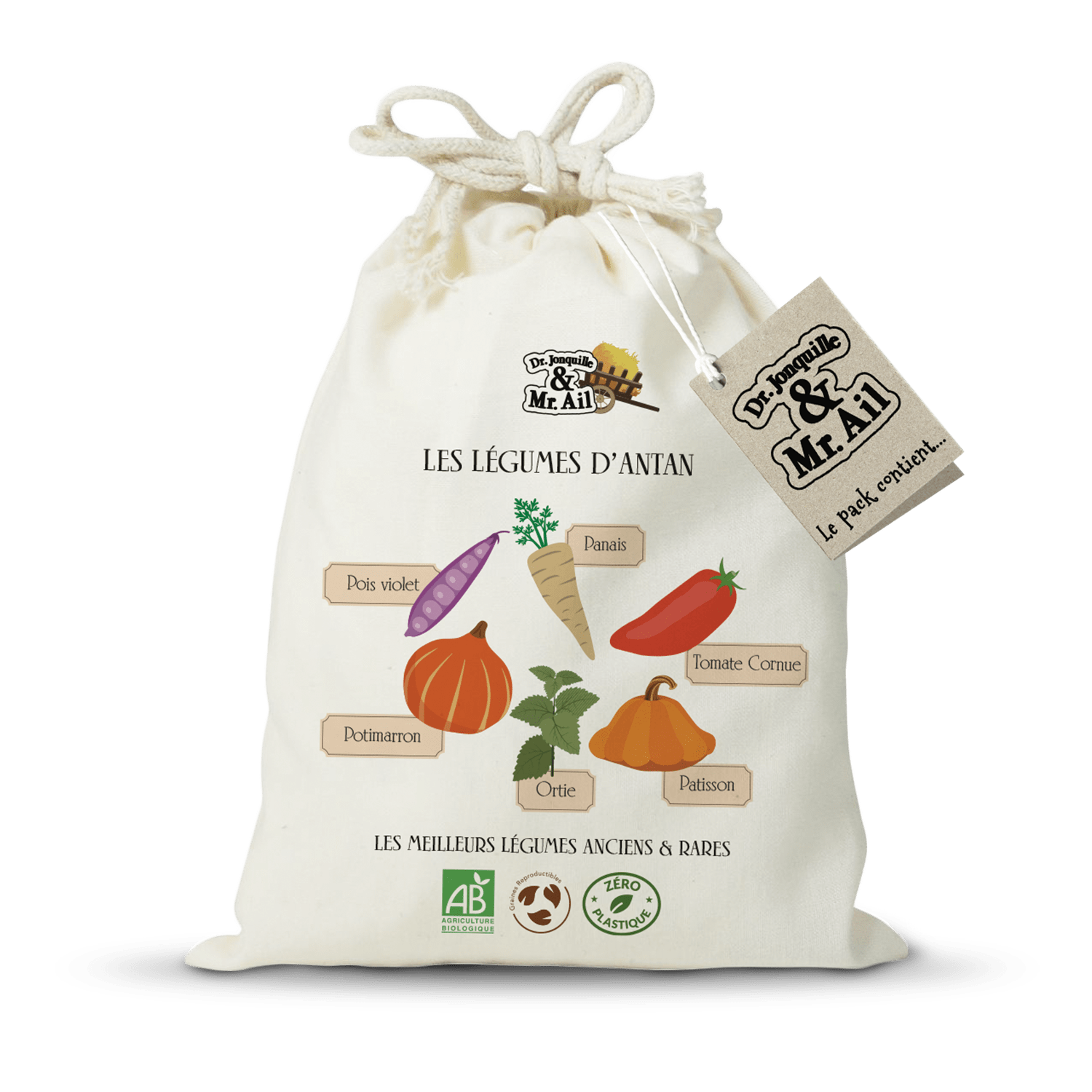 Légumes rares et historiques - kit cadeau de graines, Kit de semences