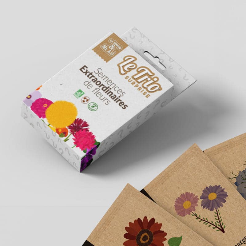 Trio surprise de fleurs - semences bio et reproductibles