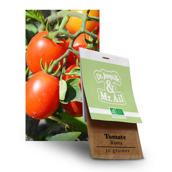 Tomate Roma - Graines bio et reproductibles - Dr. Jonquille & Mr. Ail