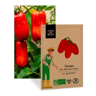 Tomate San Marzano Nano - Graines Bio et Reproductibles - Dr. Jonquille & Mr. Ail