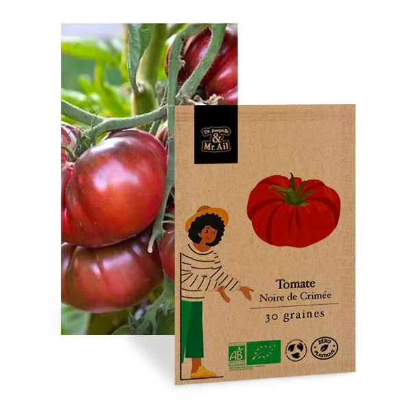 Tomate Noire de Crimée Bio et Reproductible - Dr. Jonquille & Mr. Ail