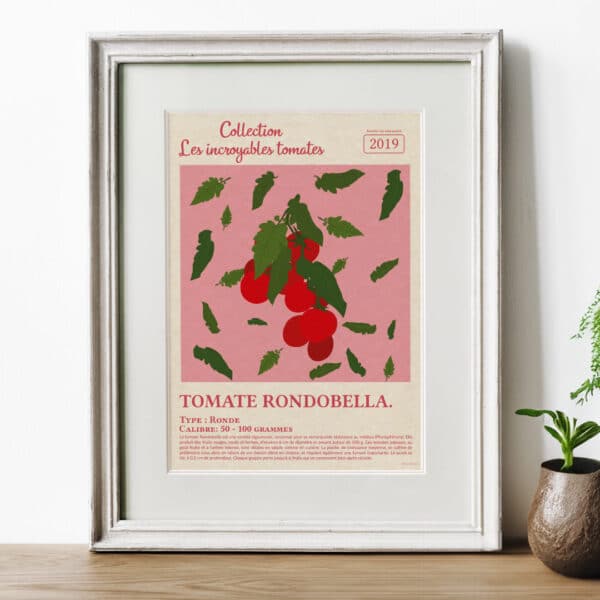 Affiche/Poster Tomate Rondobella - Dr. Jonquille & Mr. Ail 30 x 40 cm Papier certifié FSC Imprimée à Nantes