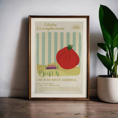 Affiche/Poster Coeur de boeuf d'Albenga - Dr. Jonquille & Mr. Ail 30 x 40 cm Papier certifié FSC Imprimée à Nantes