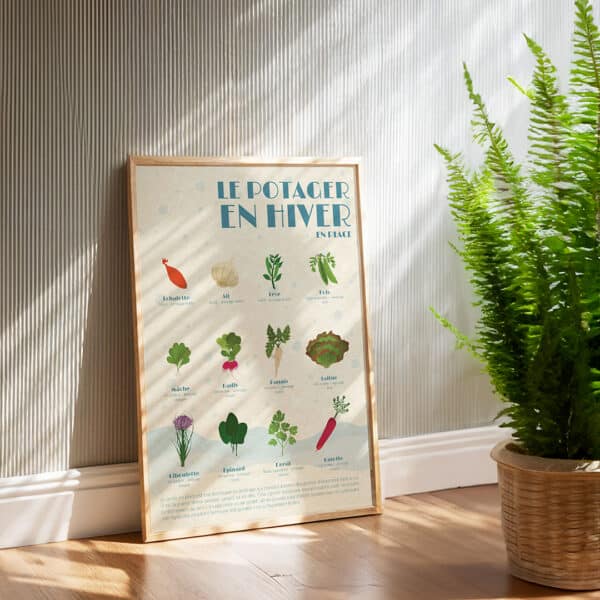 Affiche Le Potager en Hiver | 30x40 cm