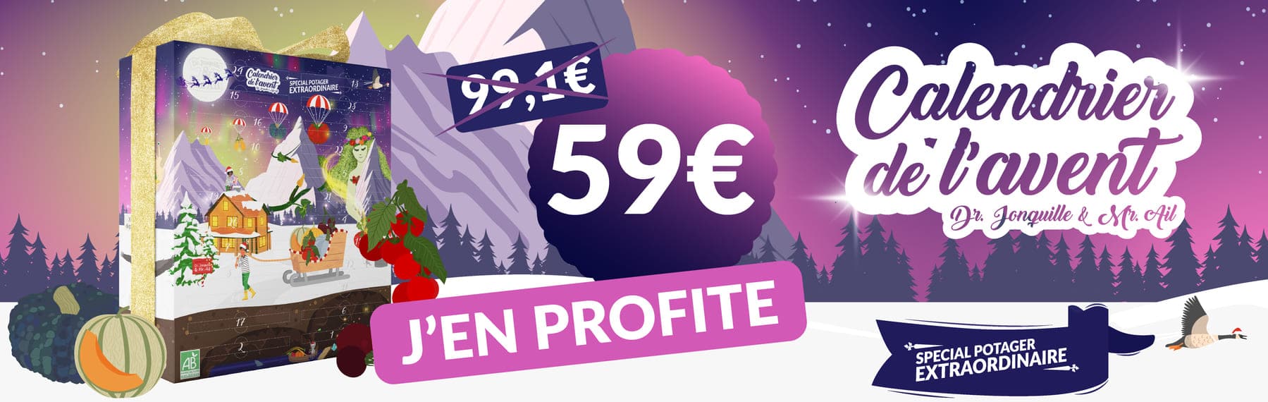 Calendrier de l'avent 2025 Spécial Potager Extraordinaire - promo 59€