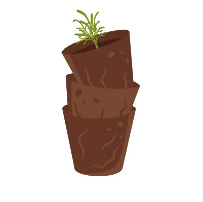 Pots biodégradables