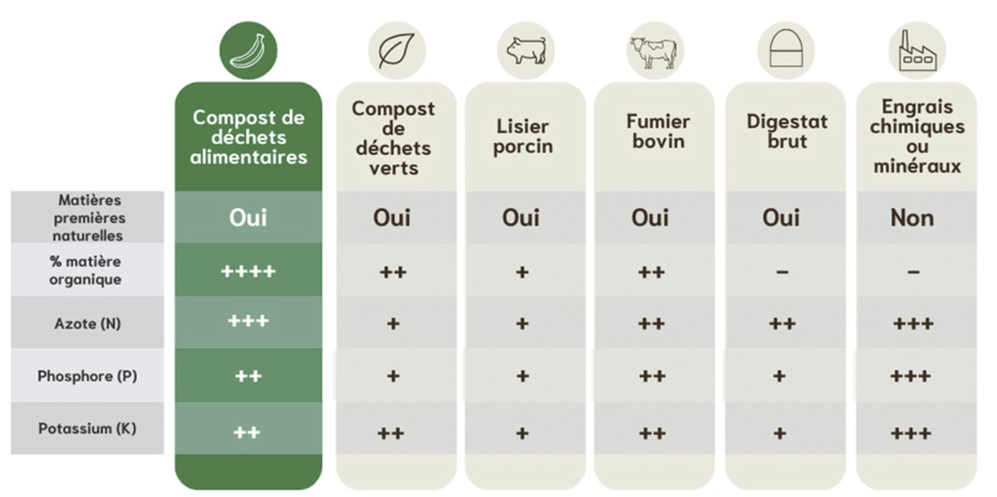 Détails du compost