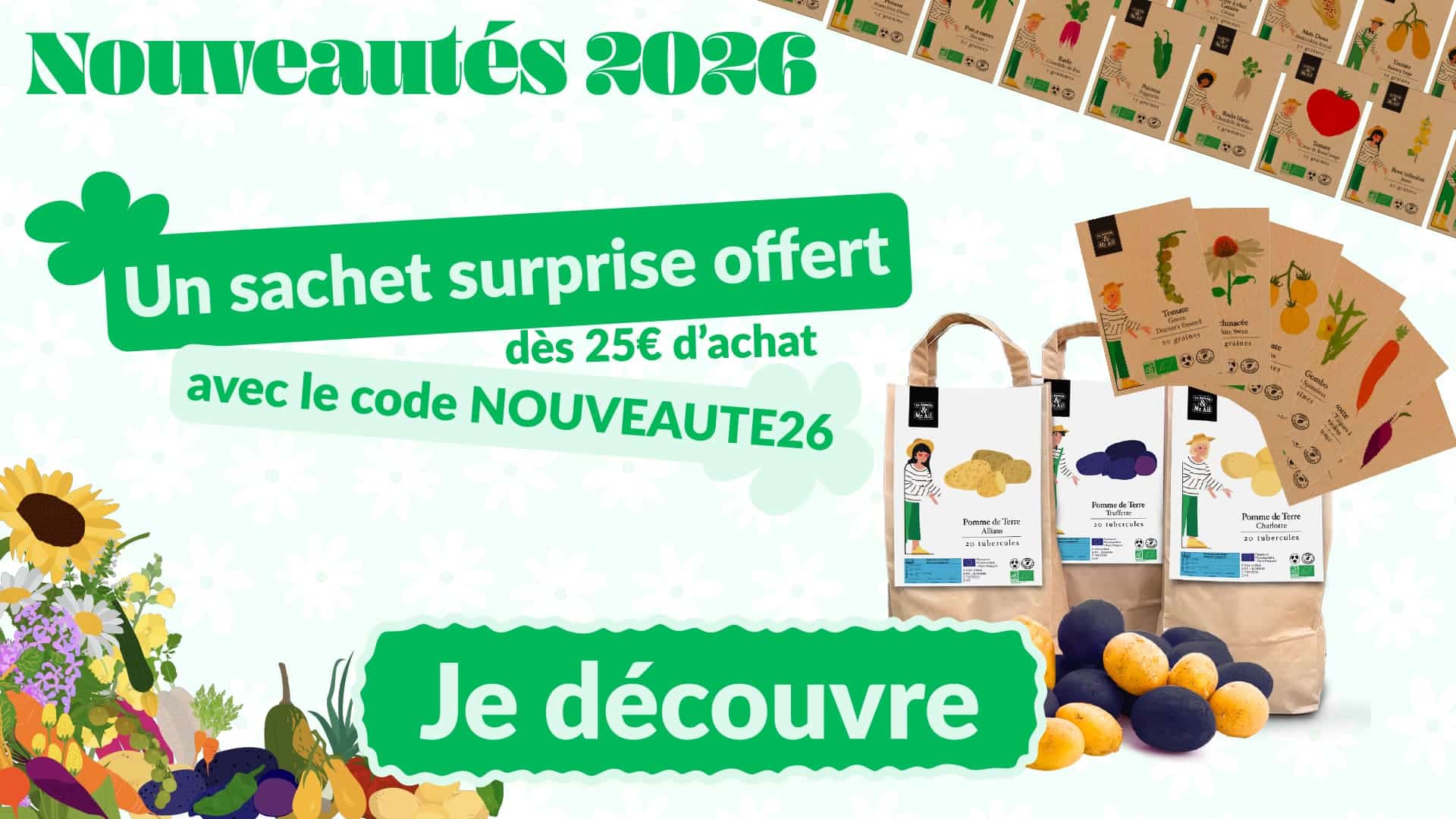 Nouvelles variétés 2026 - Semences Bio et Reproductibles - Dr. Jonquille & Mr. Ail