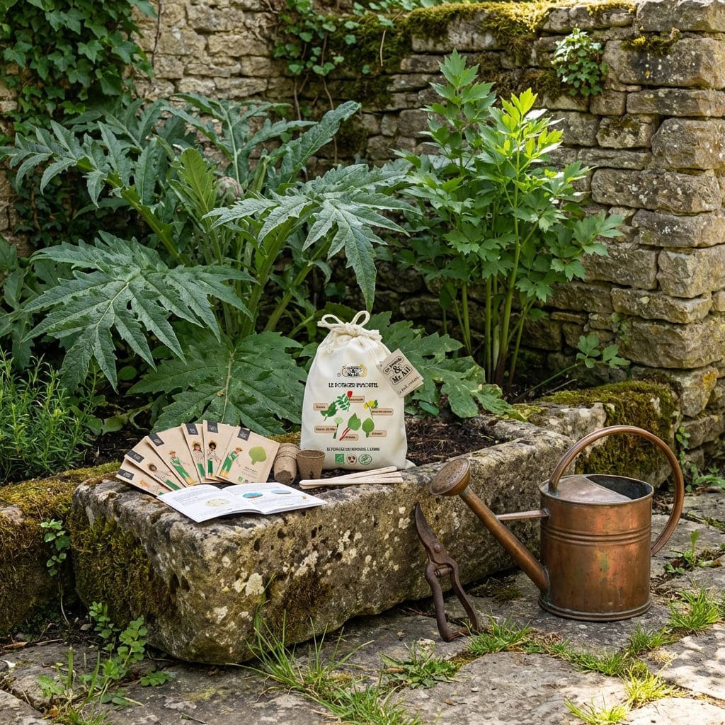 Le potager Immortel - Kit de jardinage - Graines Bio et Reproductibles - Dr. Jonquille & Mr. Ail