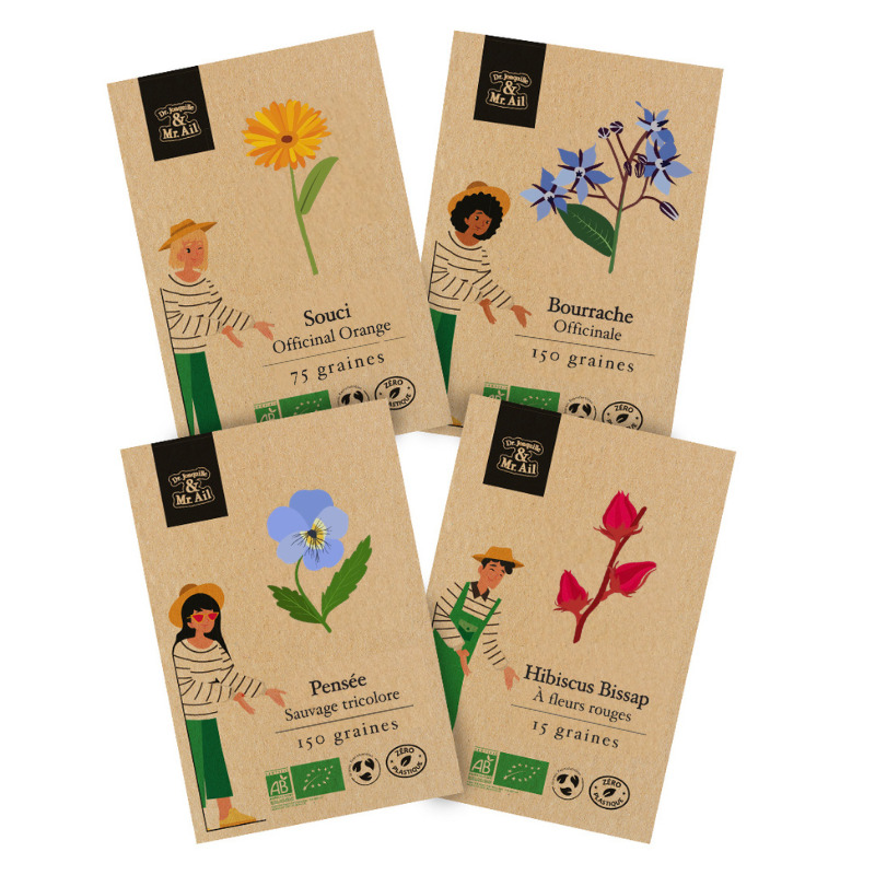 Sélection de fleurs comestibles